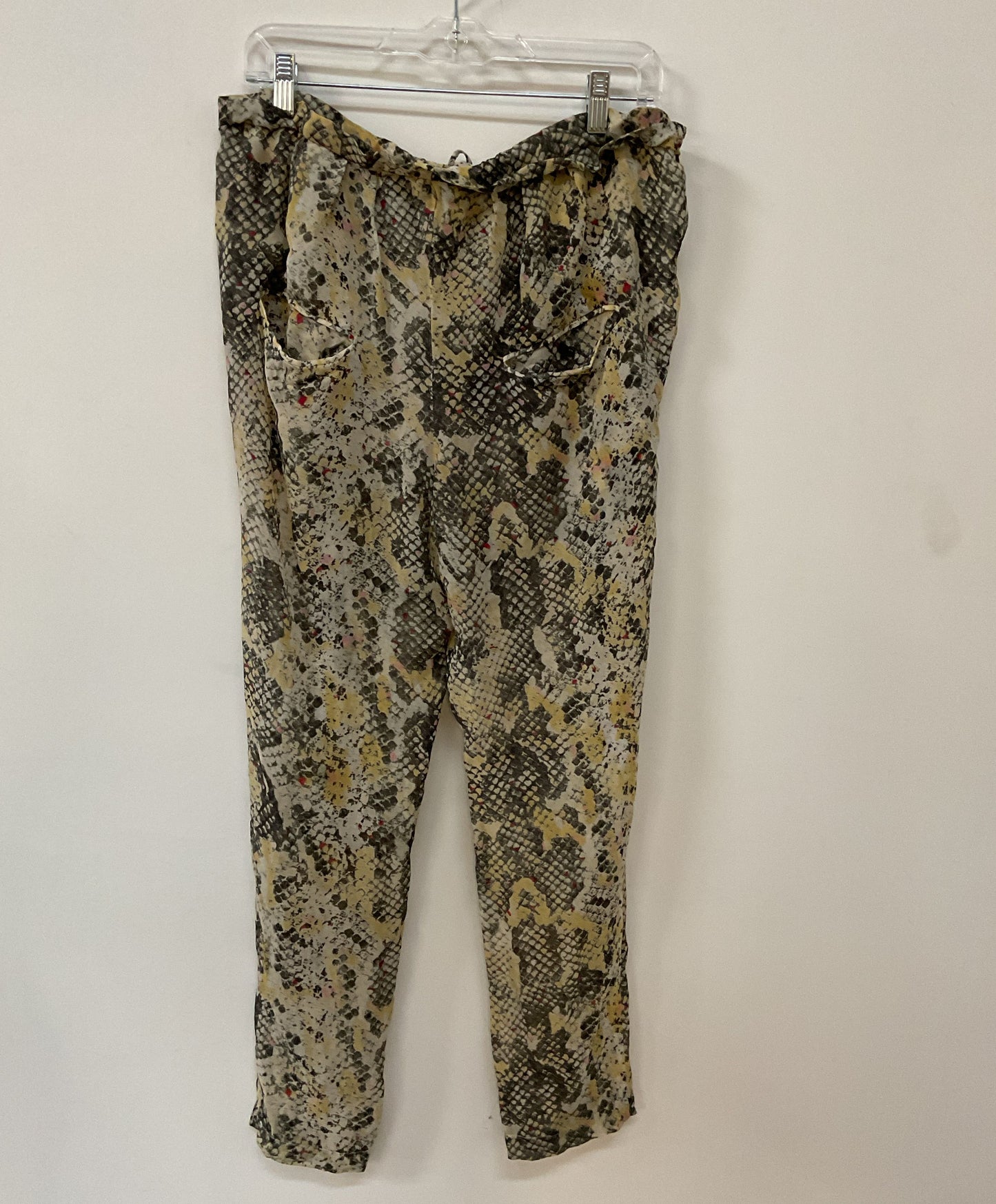Isabel Marant Yellow & Gray Print Drawstring Pants Size 40