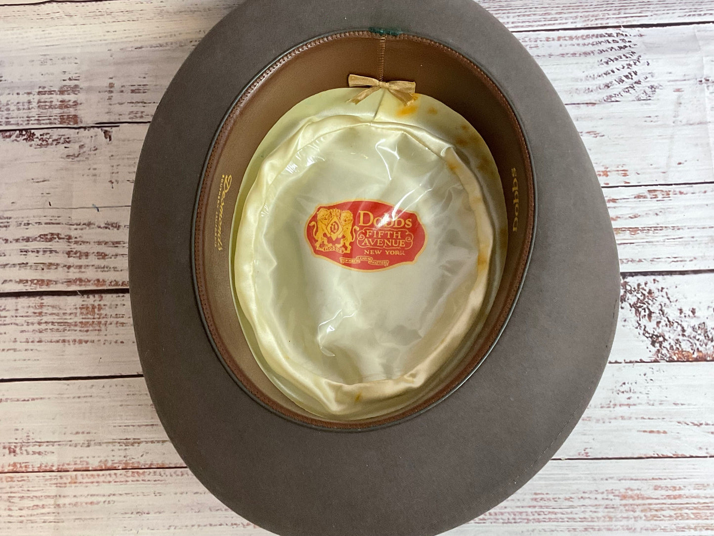 Dobbs Fifth Avenue Gray Pork Pie Fedora Hat - Size 6 5/8