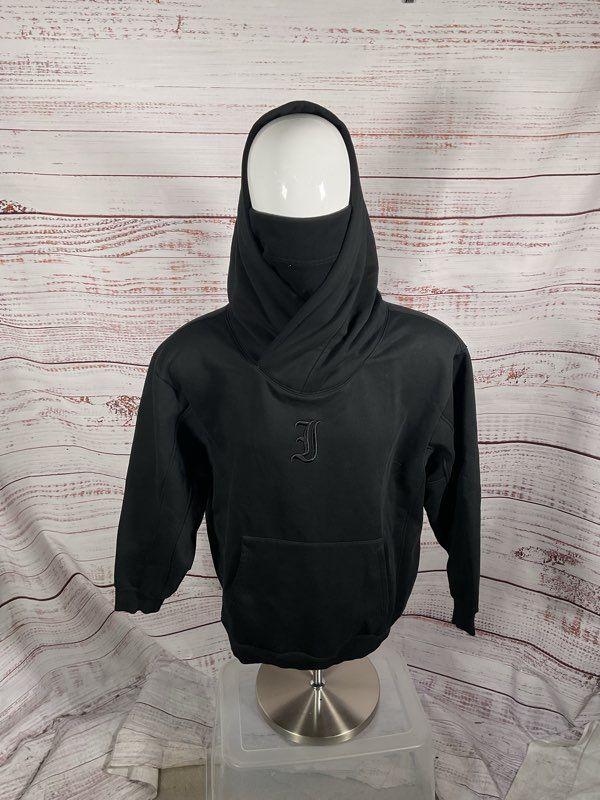 WLNEXT Men's Black Pullover Hoodie Sweater Size L Old English Logo