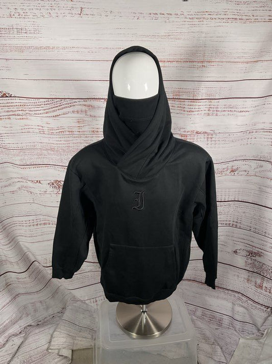 WLNEXT Men's Black Pullover Hoodie Sweater Size L Old English Logo