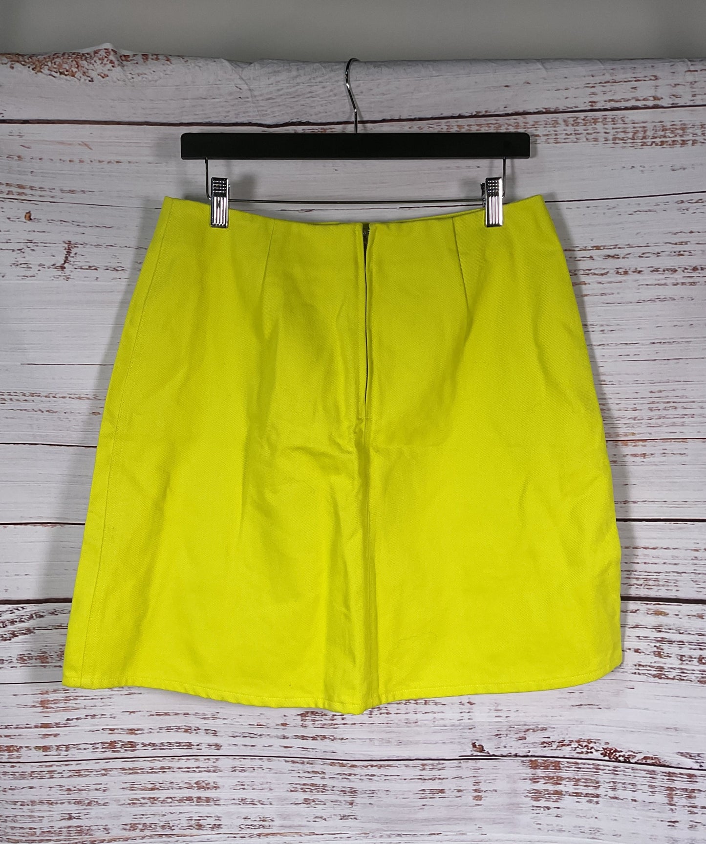 ARK Neon Yellow Zip- Up Skirt NWT Women's - Size 42