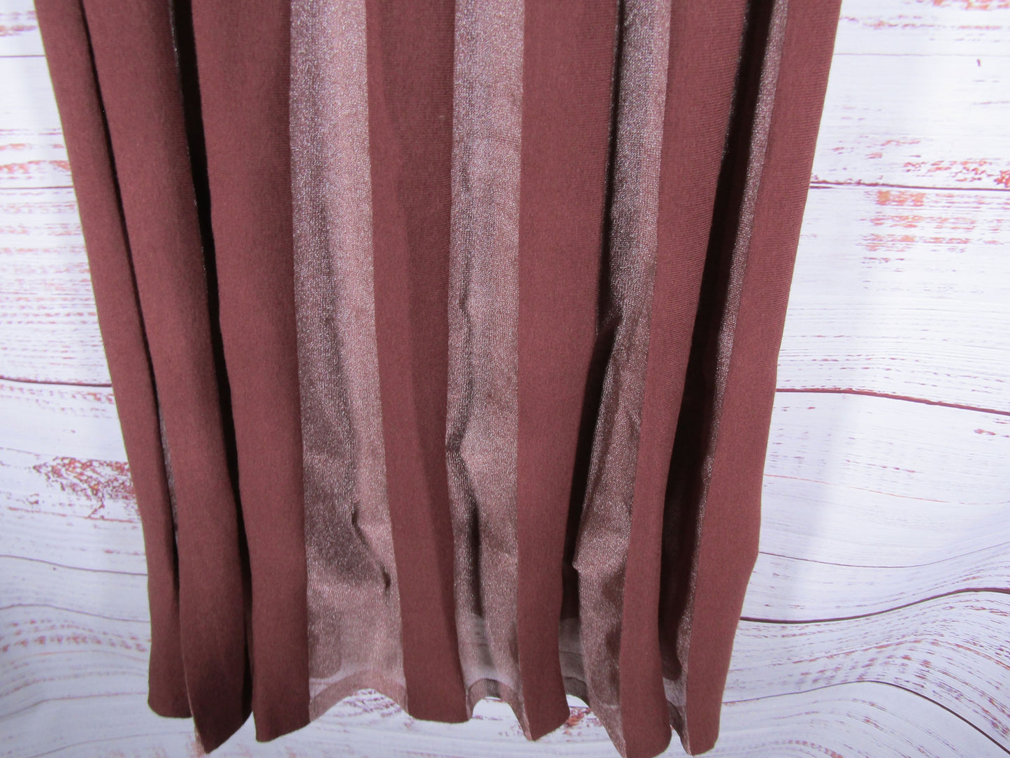By Anthropologie Women's Brown Sheer Pleated Maxi Skirt Size M