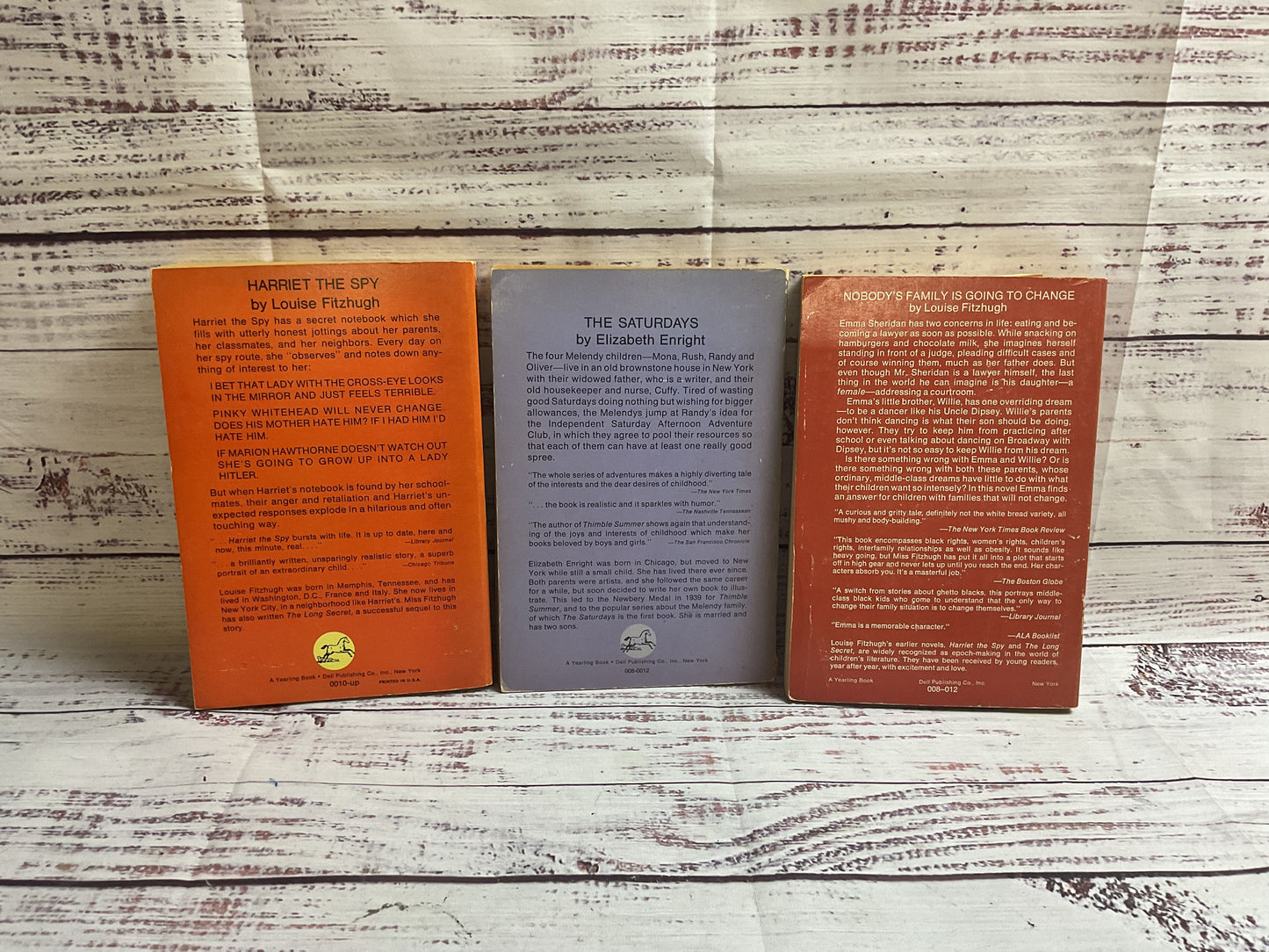 Collection Of Three Vintage Dell Yearling Book Louise Fitzhugh Elizabeth Enright