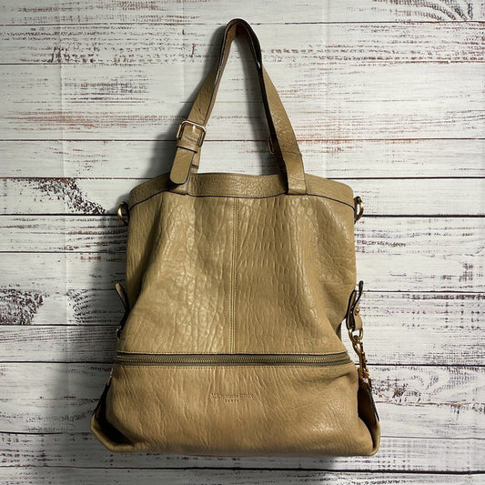MS_ by Martine Sitbon Beige Pebbled Leather Crossbody Satchel Bag Purse