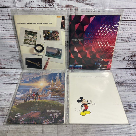 Lot Of 4 Vintage Walt Disney Productions Annual Reports 1979 1982 1983 2984