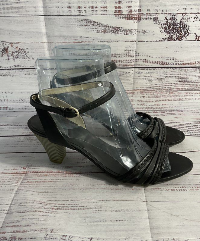 Women's Camper Black Leather Strappy Heels Size 39 EU/ 8.5 US