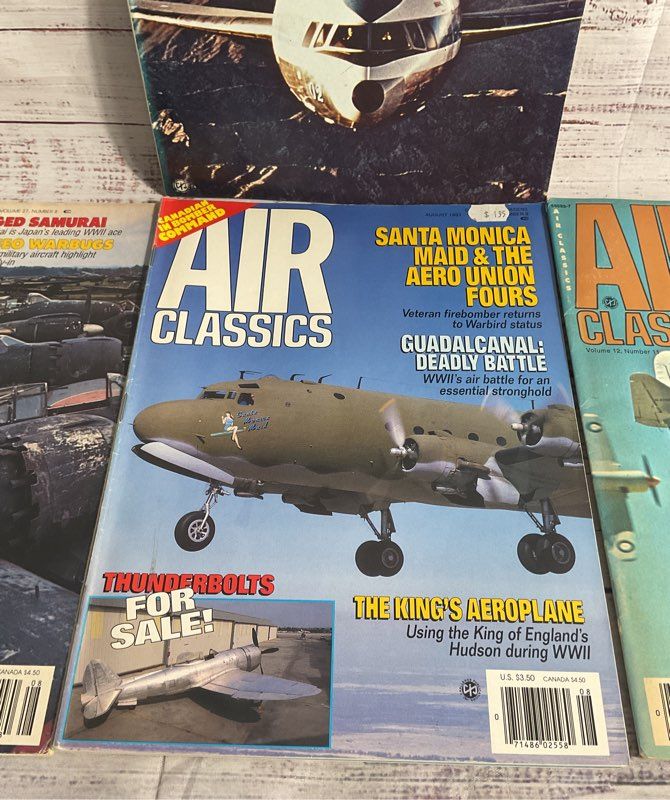 Lot Of 4 Vintage Air Classics Airplane Magazines 1970's - 1990's