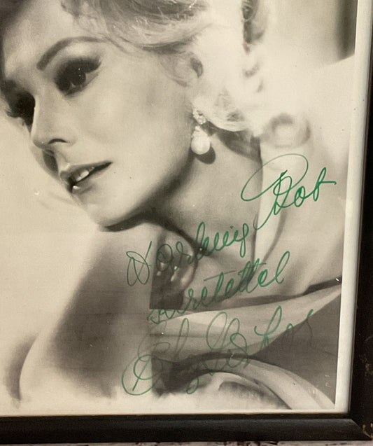 Eva Gabor Framed Hollywood Autographed Headshot