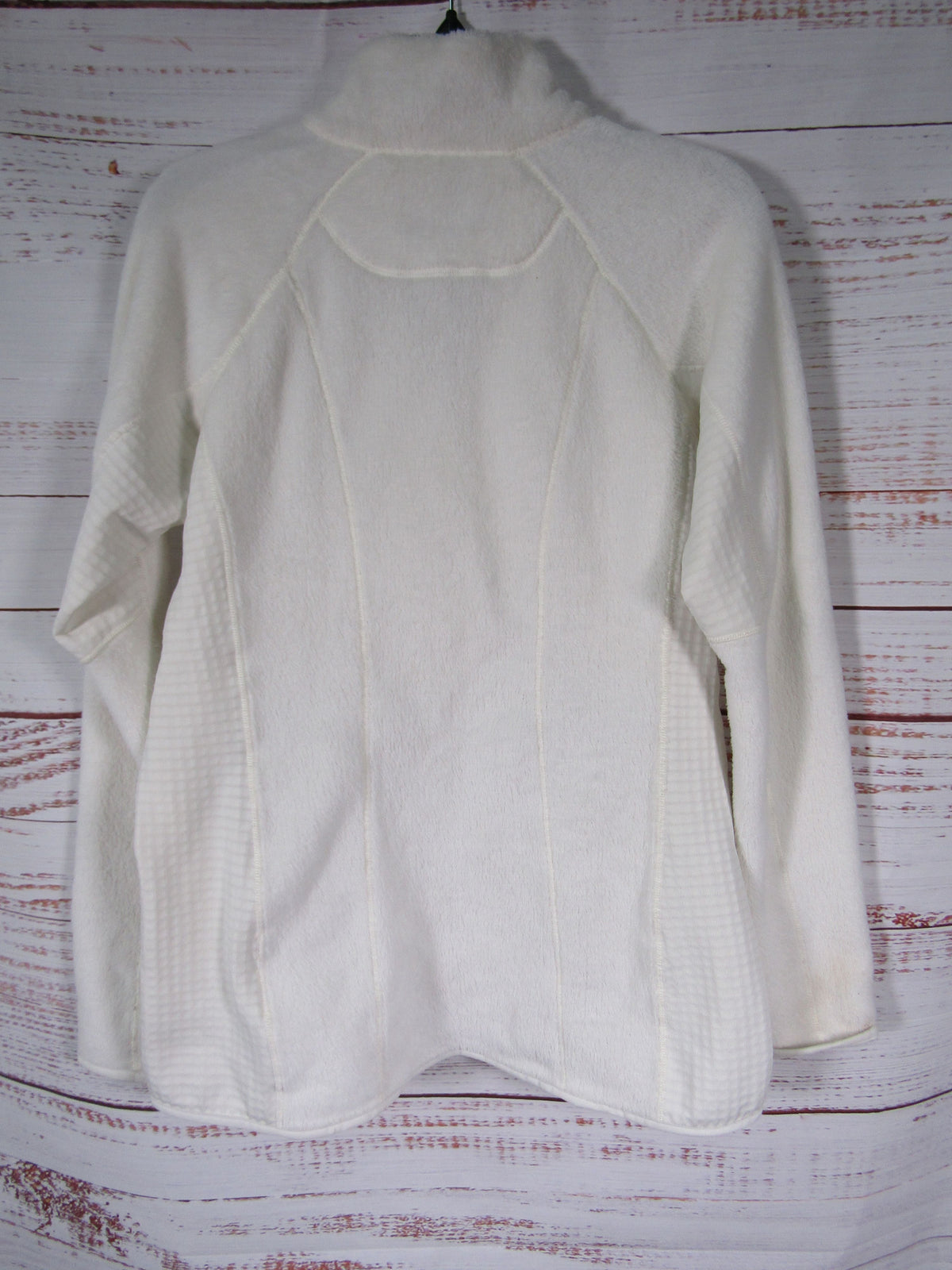 Patagonia Women's White Fleece Full Zip Jacket Size L