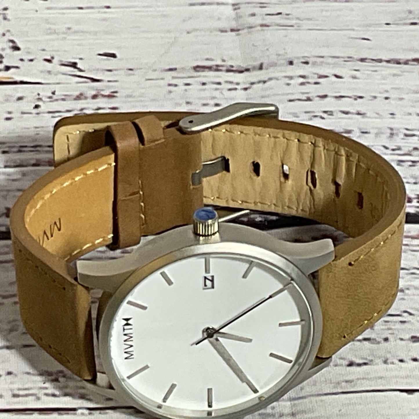MVMT Silver Tone Tan Band Men's Watch