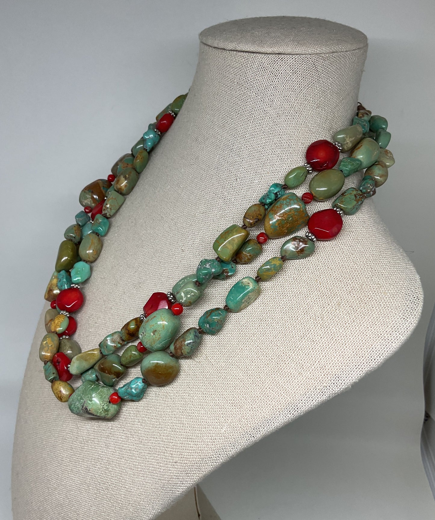 Multi Gemstone Beaded Strand Necklace