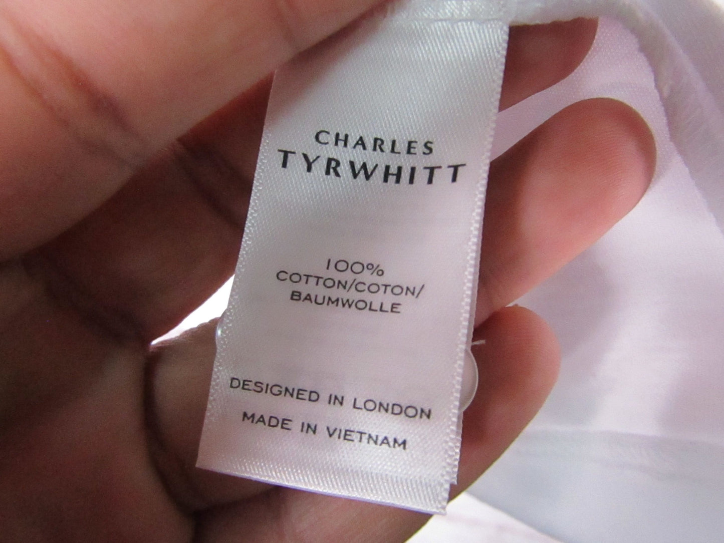 Charles Tyrwhitt White Short Sleeve Jersey Polo Shirt Size M