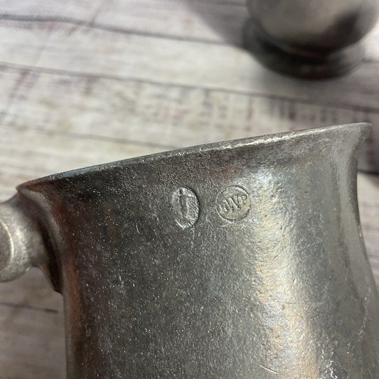 3 Pc. Set Of Vintage 5" Pewter Mugs W/ Handles