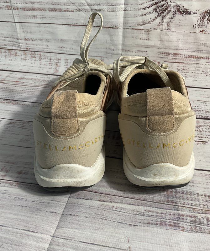 adidas Stella McCartney x UltraBoost Metallic Beige Sneakers Size 7.5 Women's