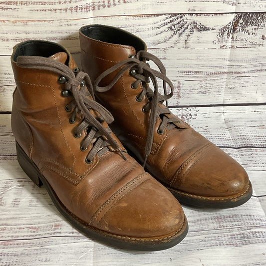 THURSDAY Boot Co. The Captain Men's Brown Leather Boots- SZ 8.5