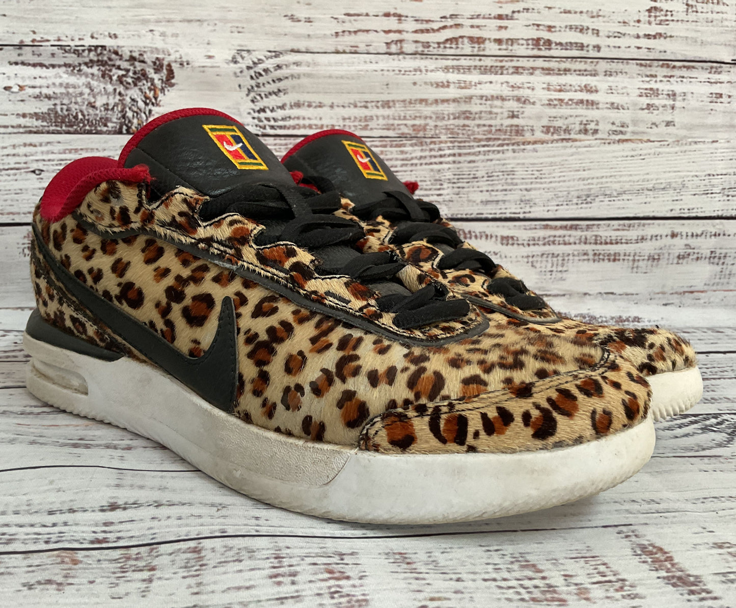 Nike Air Vapor Wing Premium Women's Leopard Print Calf Hair Sneakers CQ9679-001