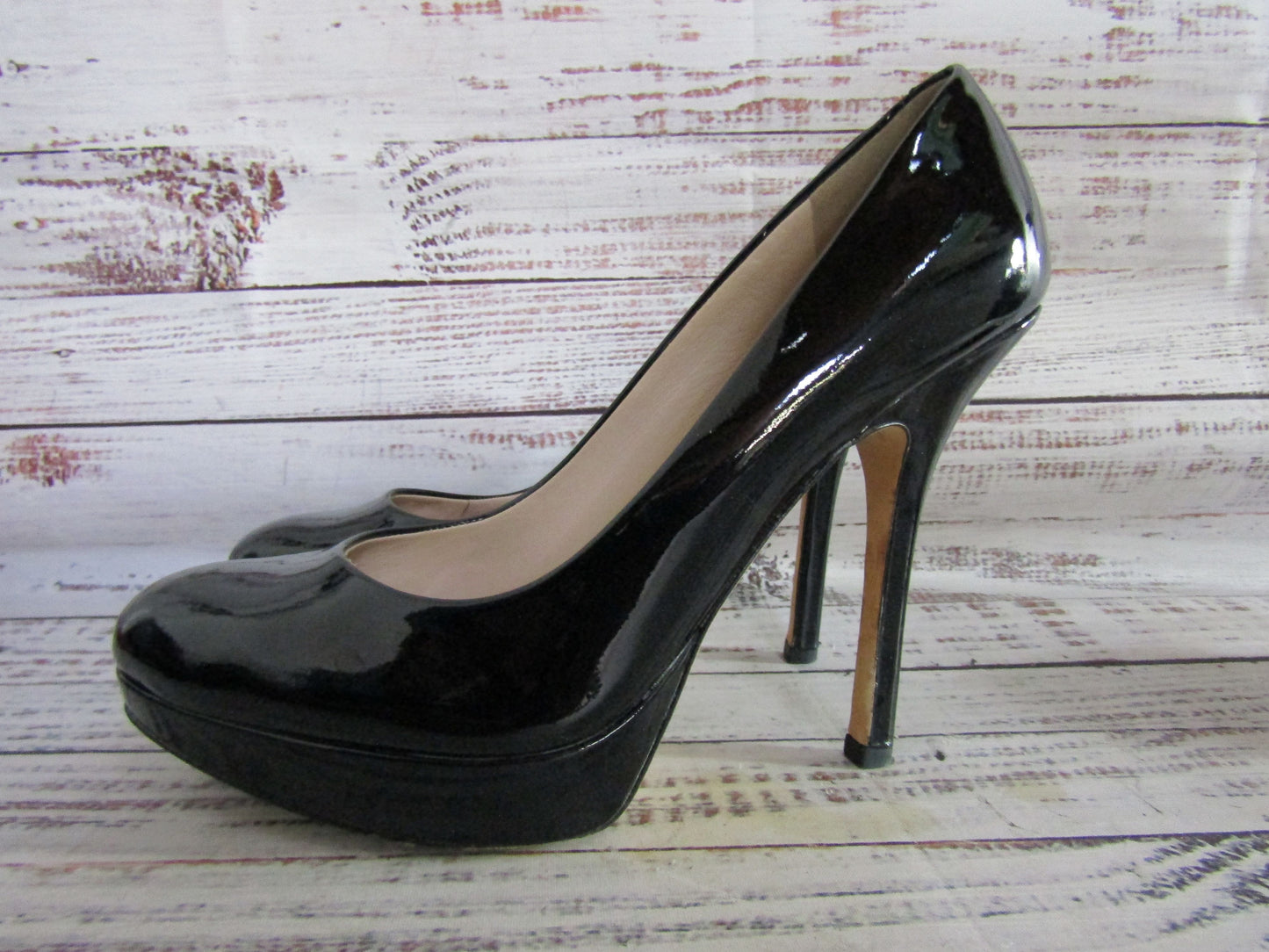 Joan & David Flipp Women's Black Patent Leather Pumps Size 6.5