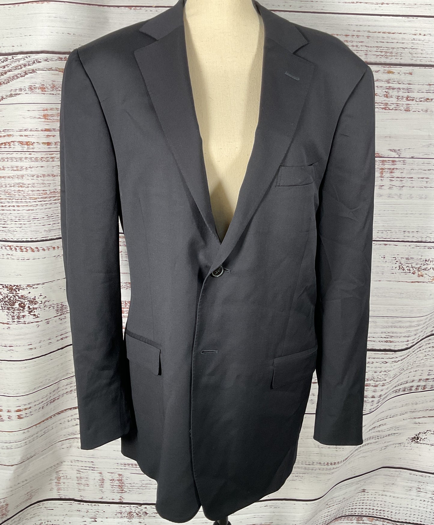 Zegna Navy Blue Jacket 100% Wool - Size 52R