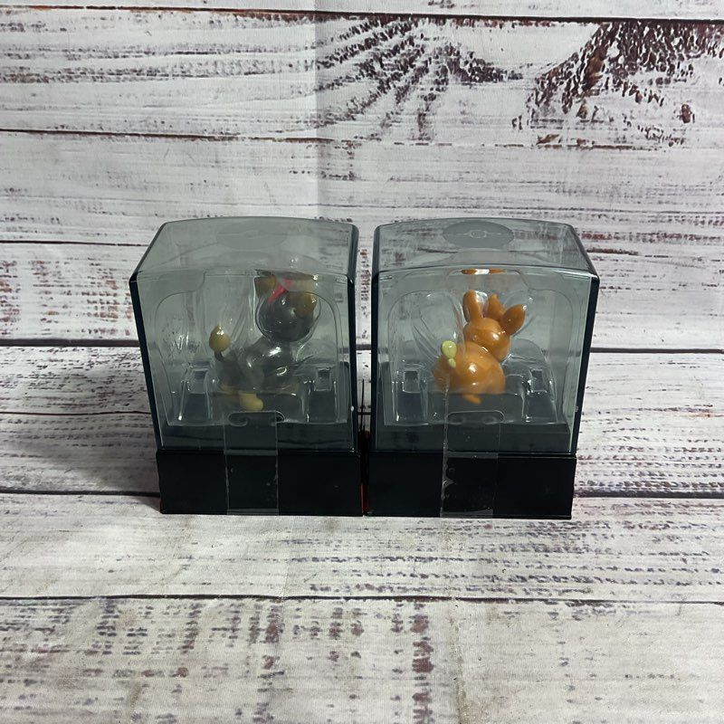 Pokemon Select Battle Figure Set Litleo & Pawmi In Plastic Display Cases