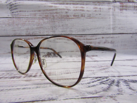 Vintage Revue Oversized Brown Havana Eyeglasses Frame Made in Italy