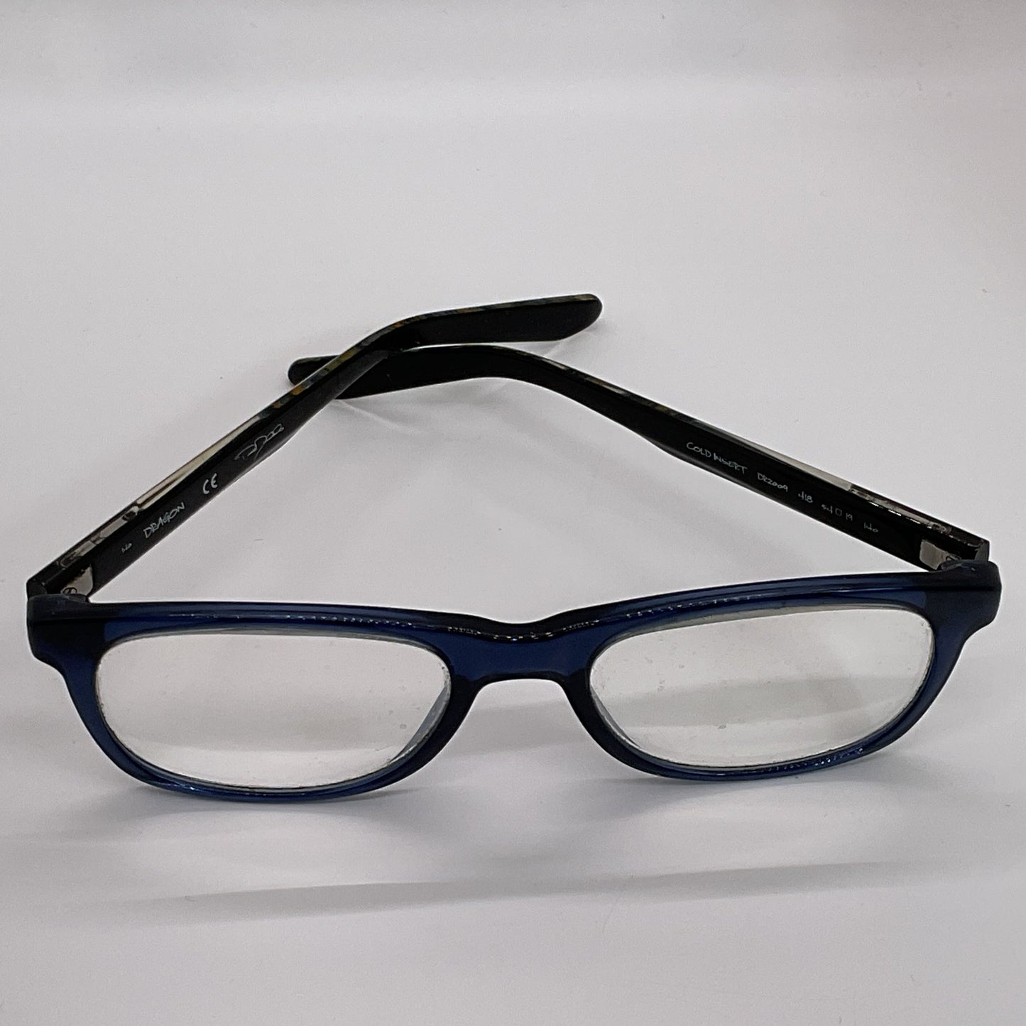 DRAGON DR2009 Cold Insert Clear Blue Eyeglasses- 54[ ]19 140 (FRAMES ONLY)