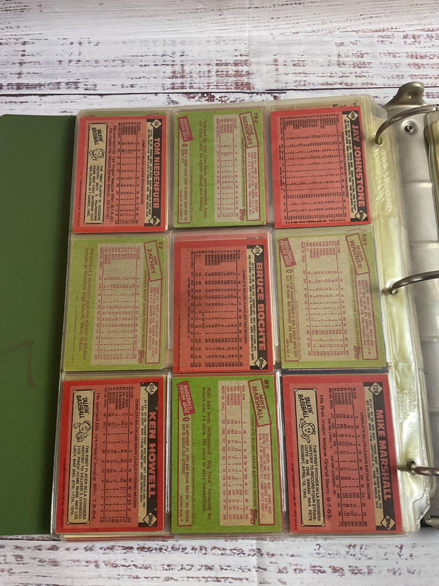 Binder Of Assorted Teams Baseball Cards 80's Fleers Topps