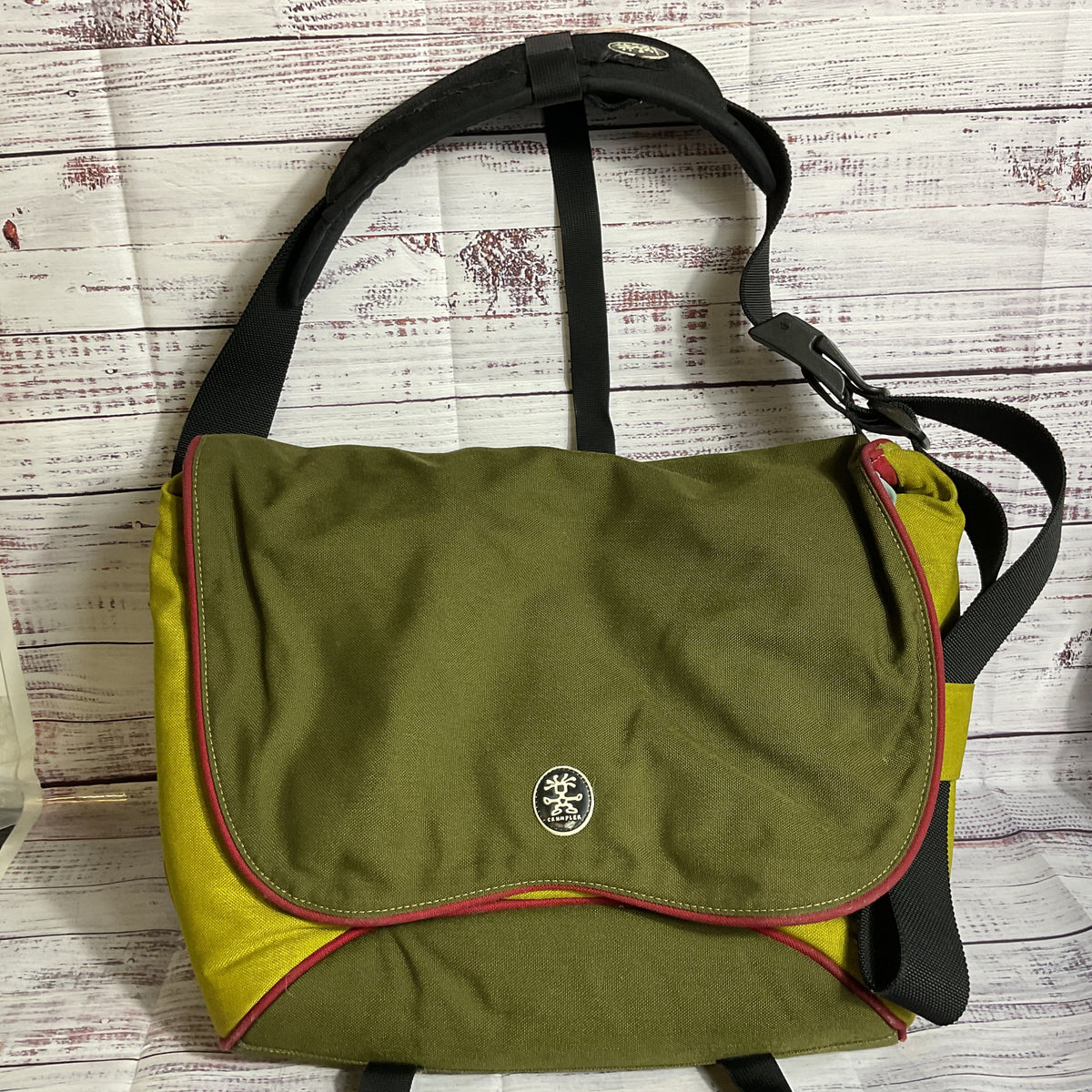 CRUMPLER Green Laptop Messenger Crossbody Bag