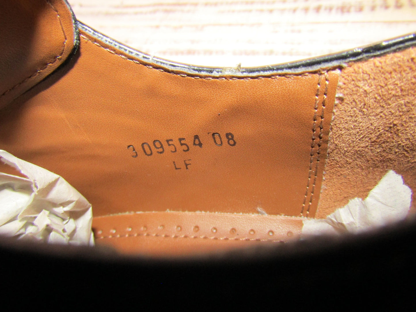 Florsheim Brookside Men's Black Leather Wingtip Oxfords Size 7.5 11231-001