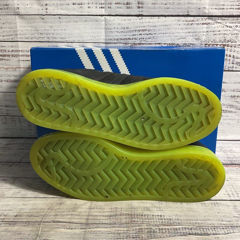 Adidas Superstar CLR Black/Electric Green Leather Sneaker Men's 7.5 w/ OG Box