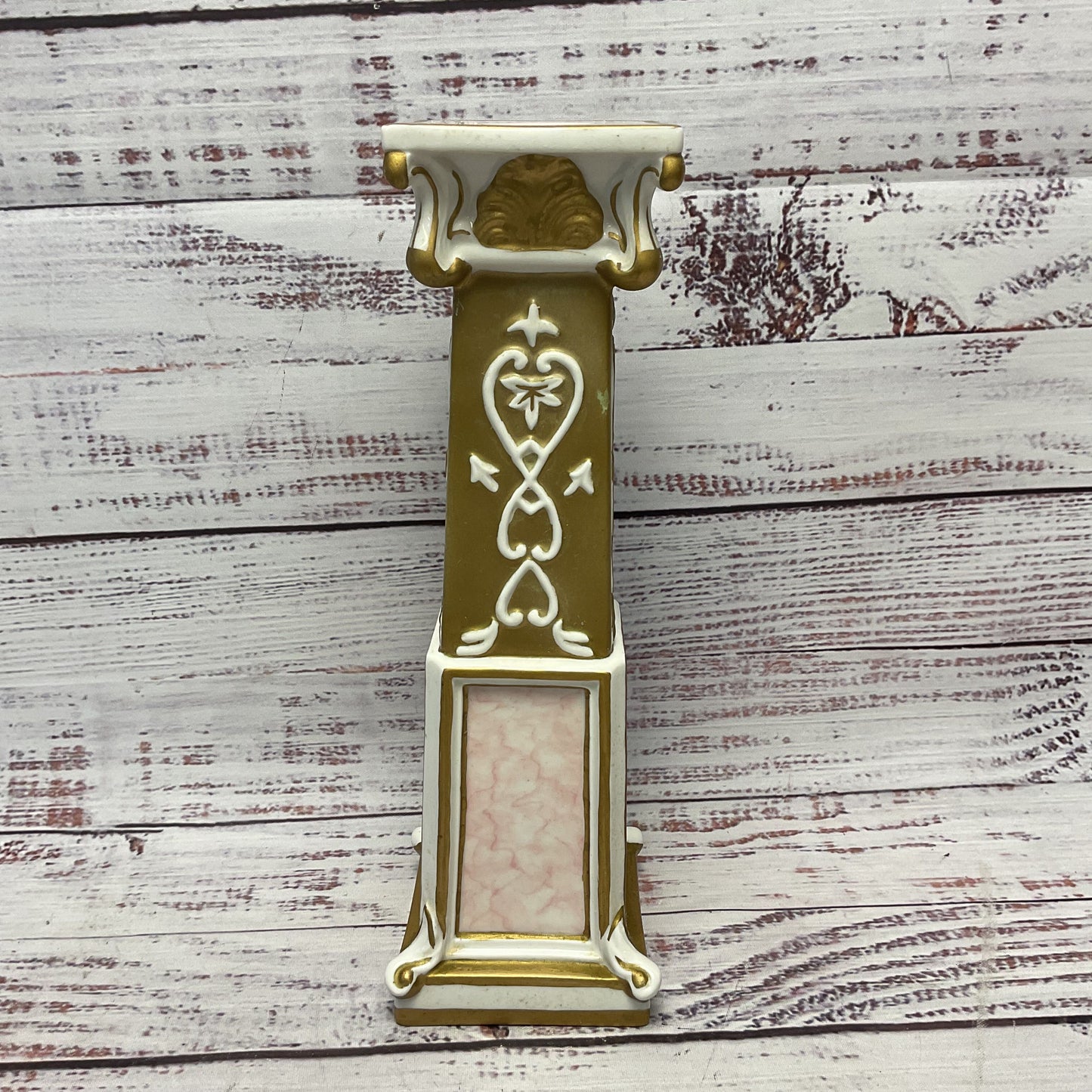 Villeroy & Boch Splendor Di Marmo Gilded Ceramic 9" Candle Stick Holder
