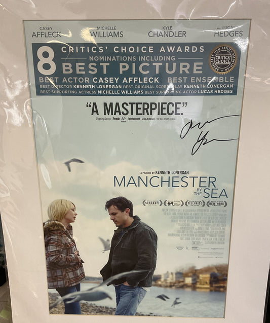 Movie Poster MANCHESTER BY THE SEA Poster Signed.