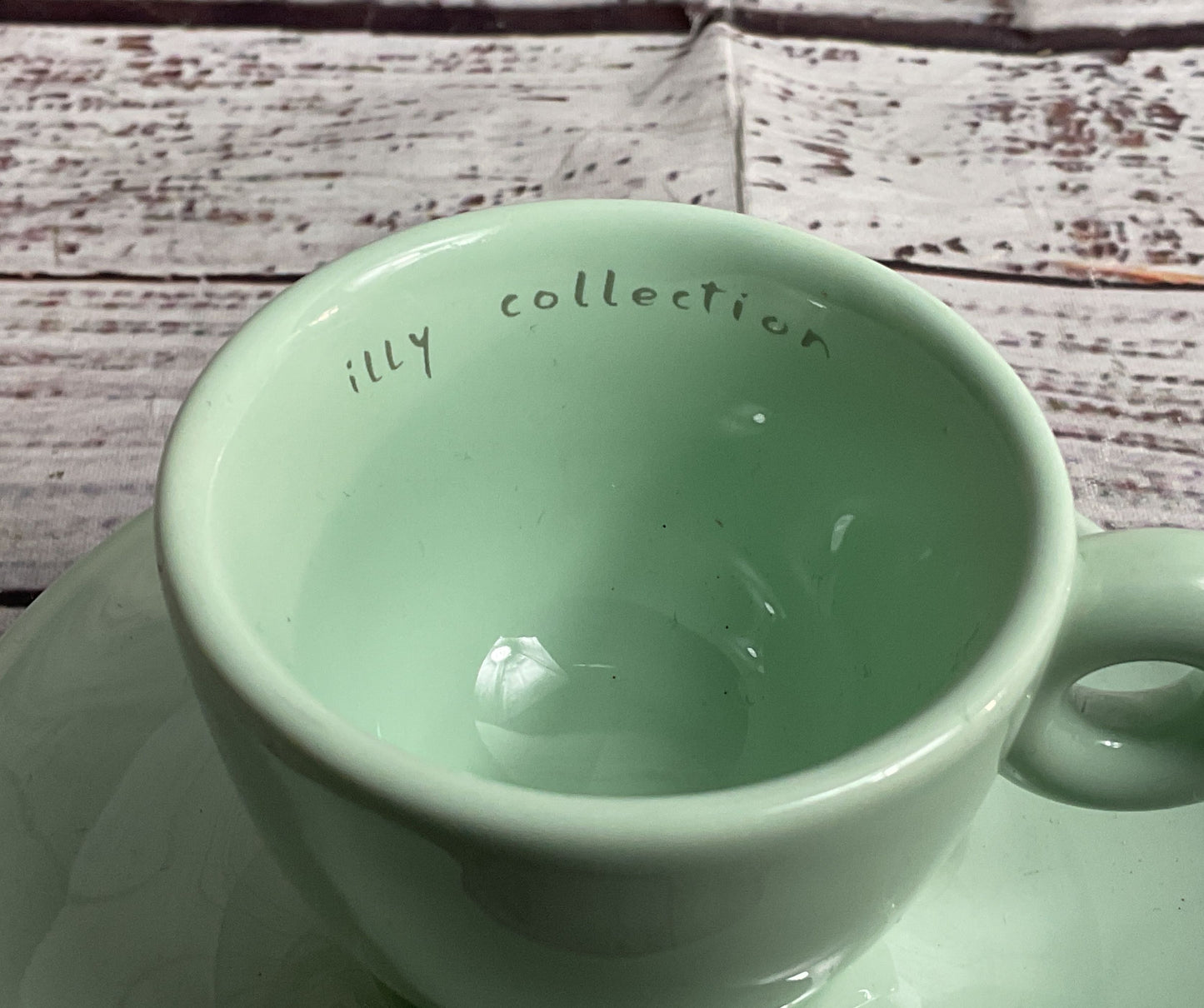 Illy Collection Set of 3 Espresso Cups Mint White