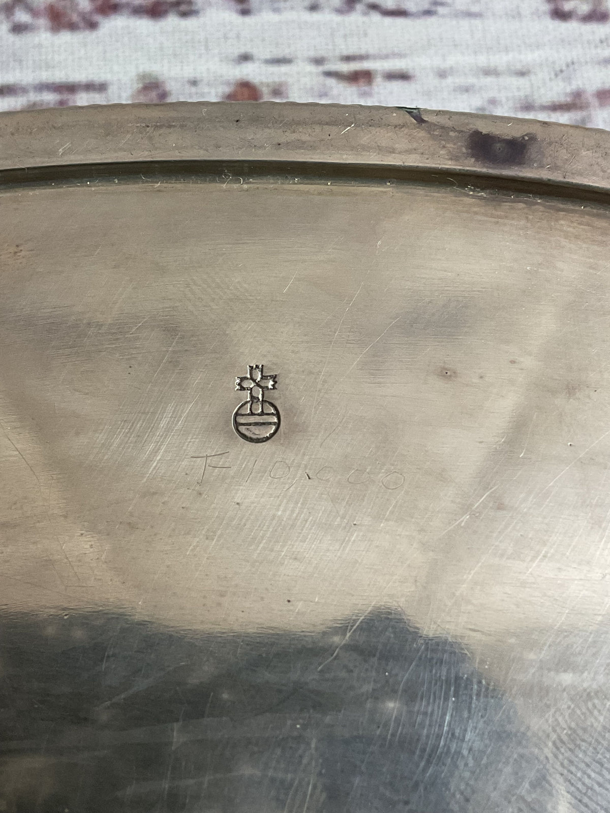 Made In England Silver Plated Rimmed Tray