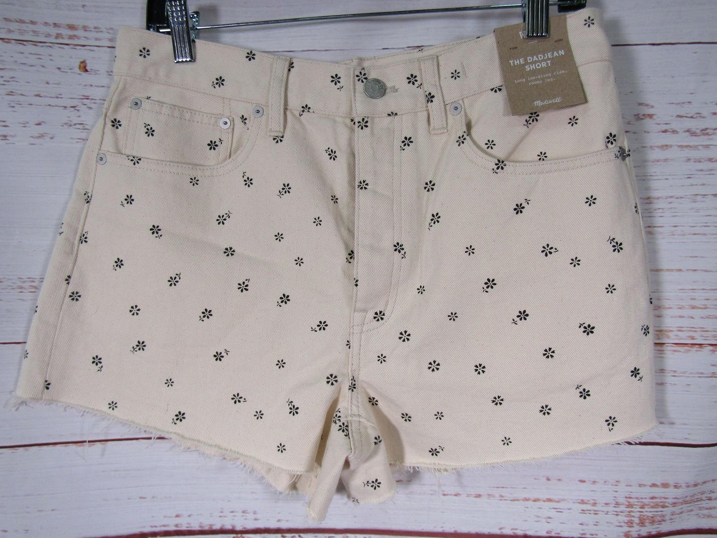 Madewell The Dad Jean Daisy Drizzle Women's Shorts Size 28