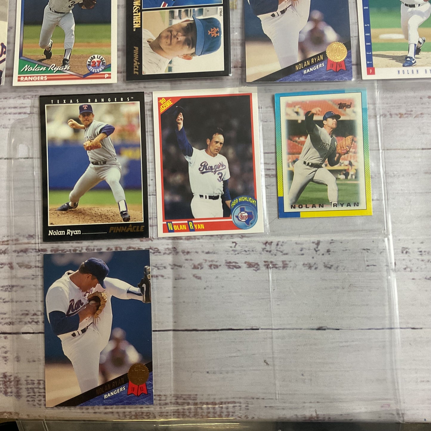 Set of 22 NOLAN RYAN Baseball Cards- Topps, Upper Deck, Fleer, Pinnacle