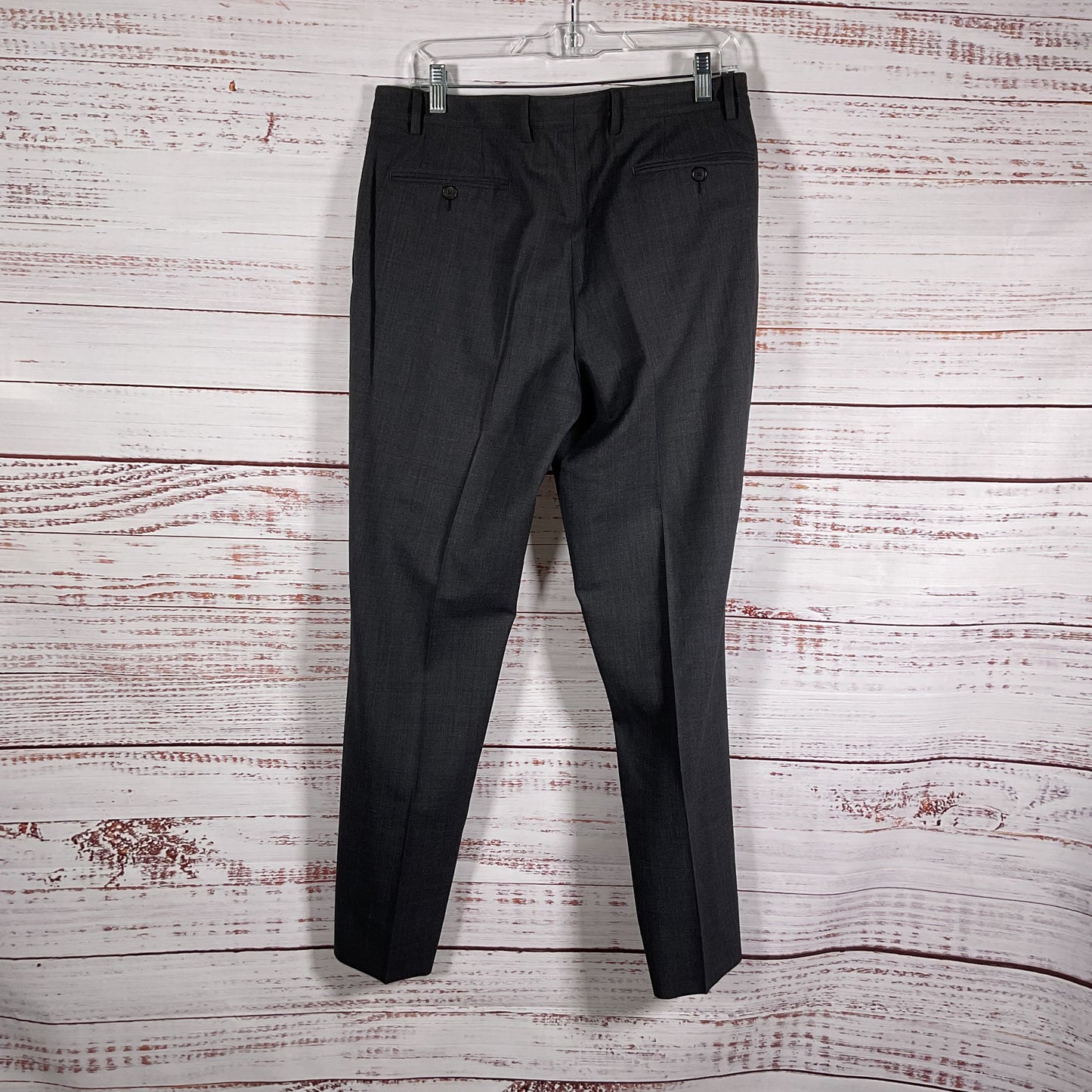 John Varvatos Dark Gray Cotton Wool Dress Trousers Pants - Size 48