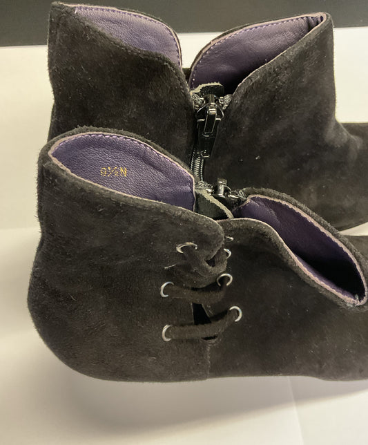 VANELI Black Suede Ankle Boot Women 9.5