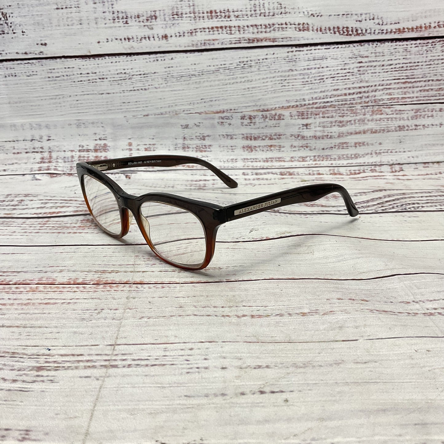 Alexander Julian Crash Grey/Vrown Fade Eyeglasses Frames Only* 50-20-140