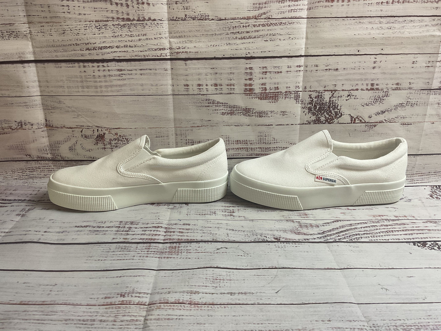 Superga 2740 Slipon White Platform Athletic Shoe Unisex Adults Size 39