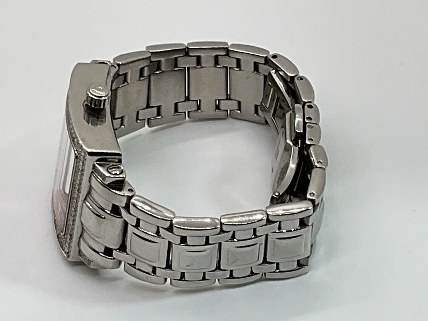SWISS LEGEND Diamonds Silver Tone Diamond Accent & MOP Women's Watch- 6.25"