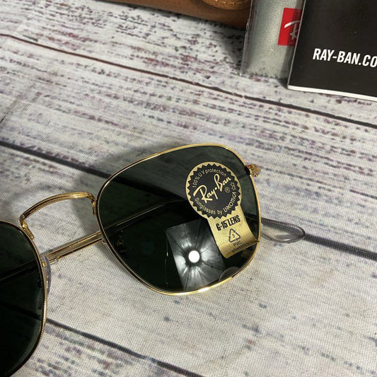 Ray Ban RB3857 Frank Gold with G-15 Green Sunglasses Sunglasses - Size 51-20-145