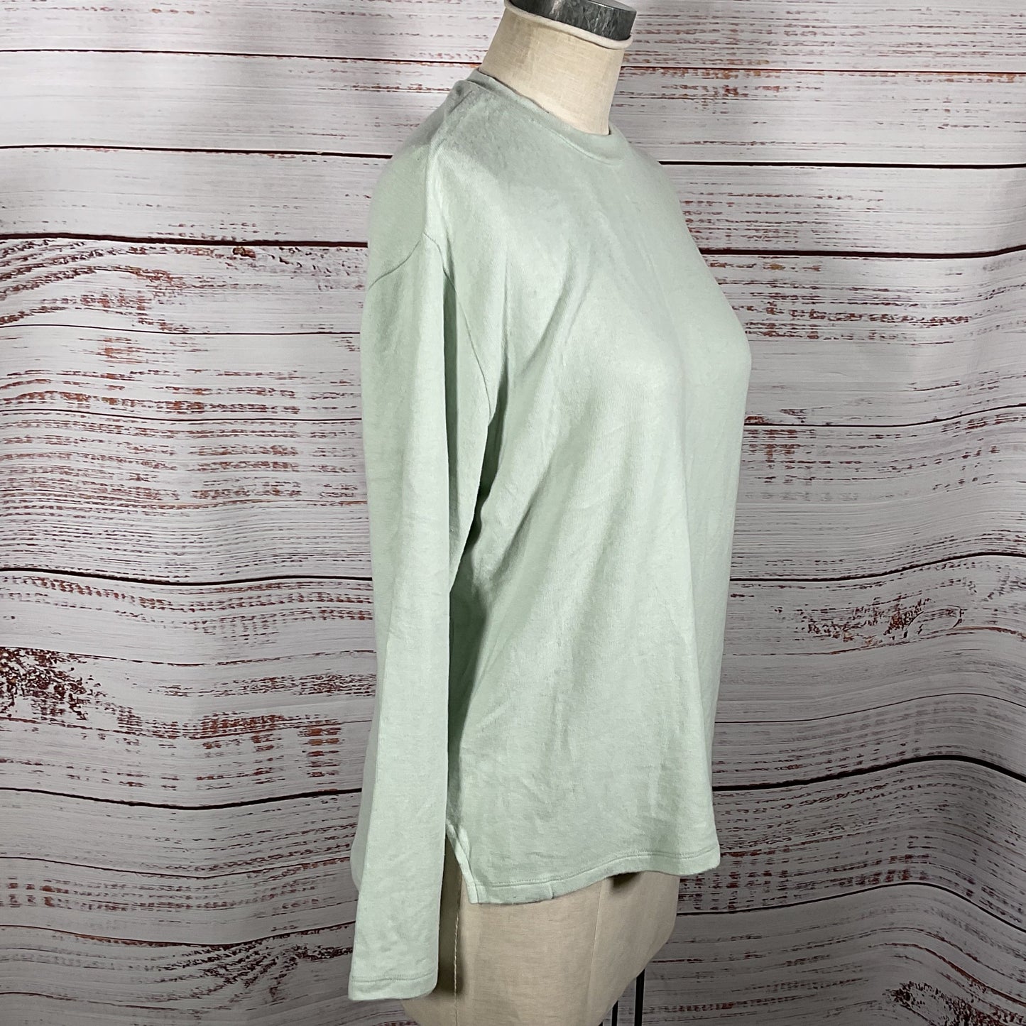 NWT LESET Women's Mint Green Lori High Low Crewneck Sweater- SZ S