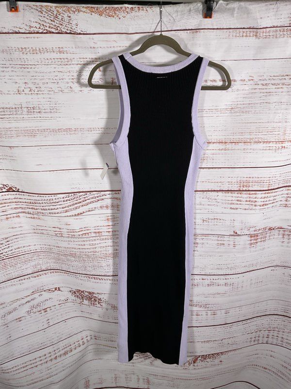 NWT Michael Kors Women's Ribbed Midi Tank Dress Black Size M