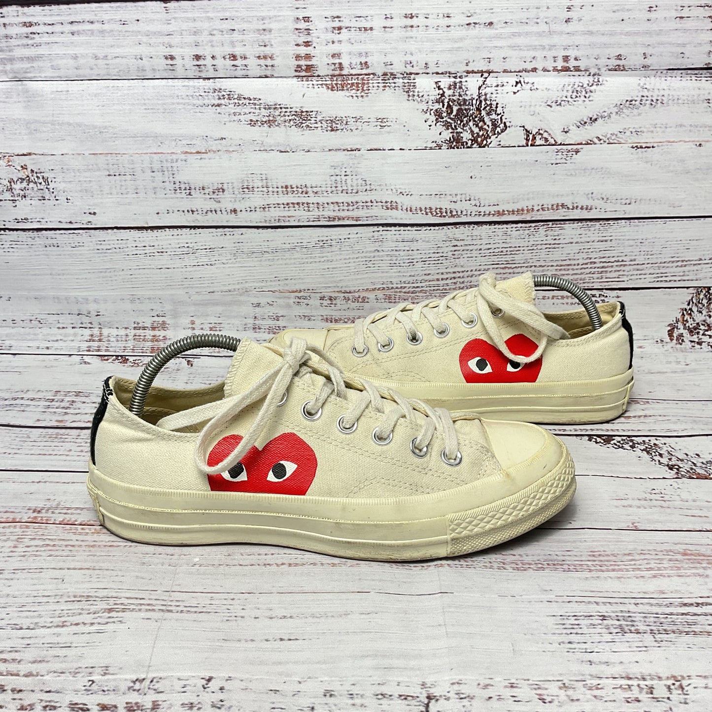 Converse Comme Des Garcons Play Chuck Taylor 70 White Sneaker Shoe Women Size 7