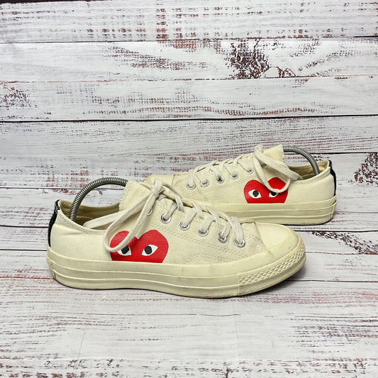 Converse Comme Des Garcons Play Chuck Taylor 70 White Sneaker Shoe Women Size 7