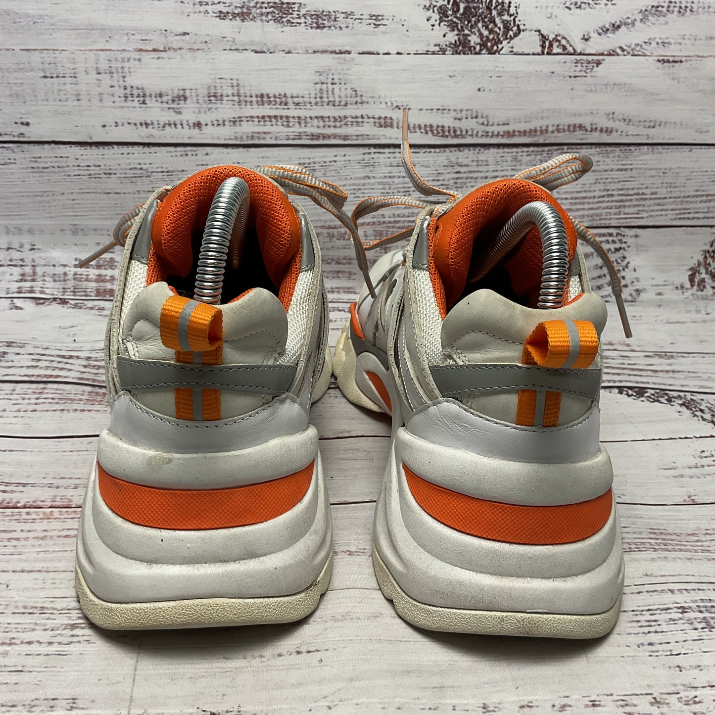 Ash Flash White Orange Sneaker Shoe Women Size 7.5