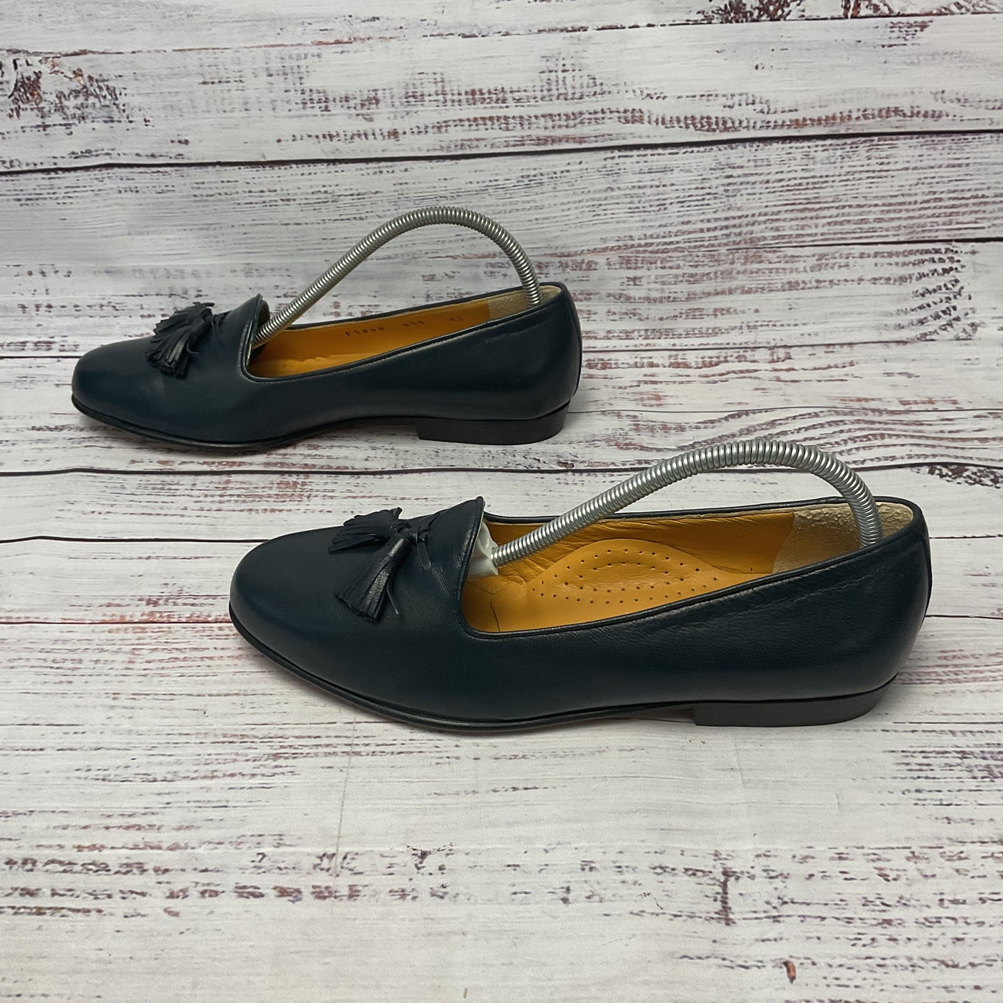 Cole Haan Navy Blue Leather Tassel Slip On Casual Shoe Women Size 6.5