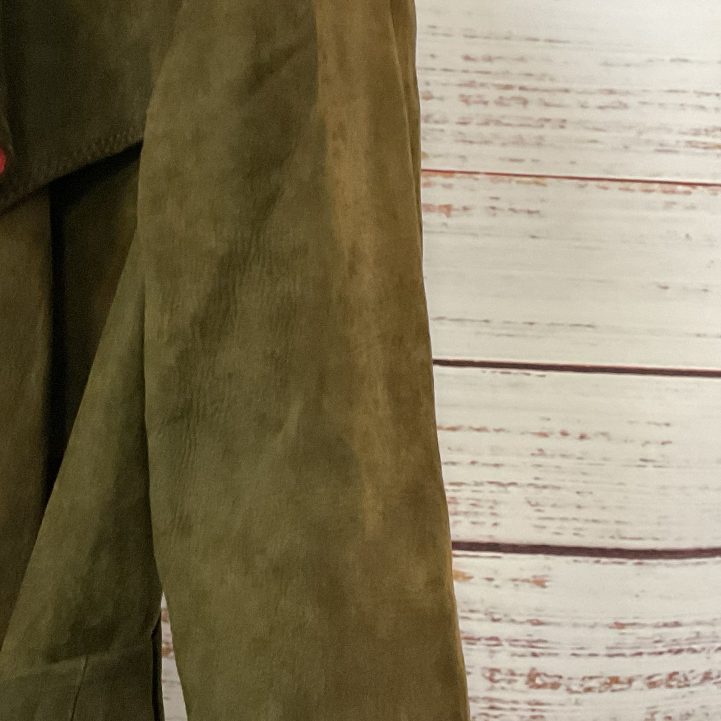 VTG. BONWIT TELLER Men's Brown/Green Suede Trench Coat- SEE MEASUREMENTS