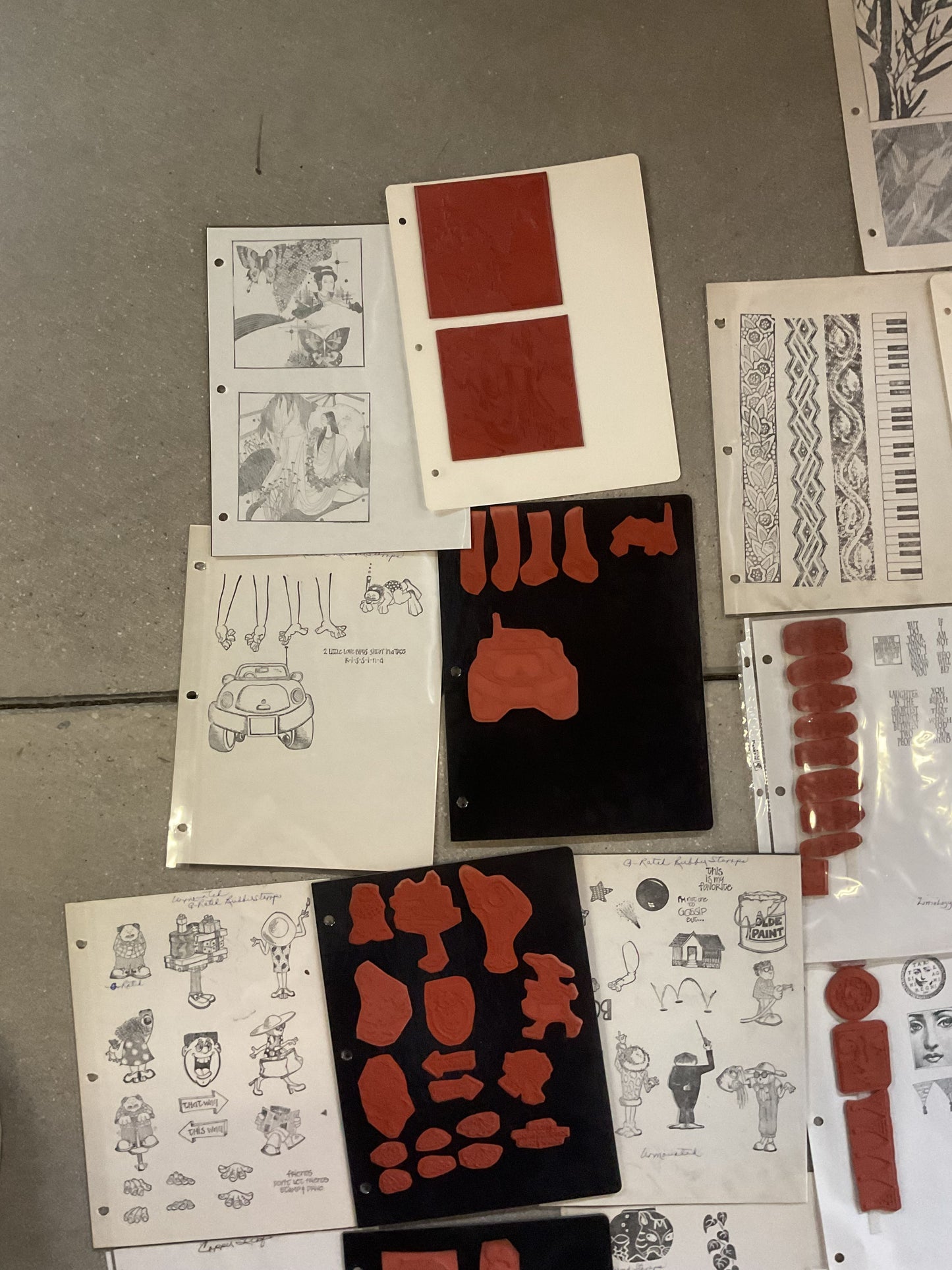 Zitiology Stamp In Hand Rubber Ink Stamps Misc Lot Binders