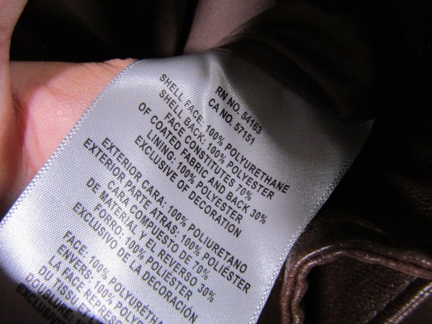 Levi's Women's Brown Faux Leather Belted Moto Jacket Size XS